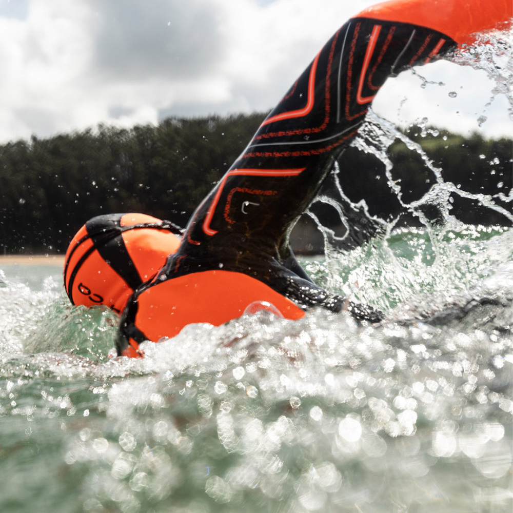 2026 Orca Cagoule De Natation En Néoprène Hi-Vis NA4148 - Hi Vis Orange